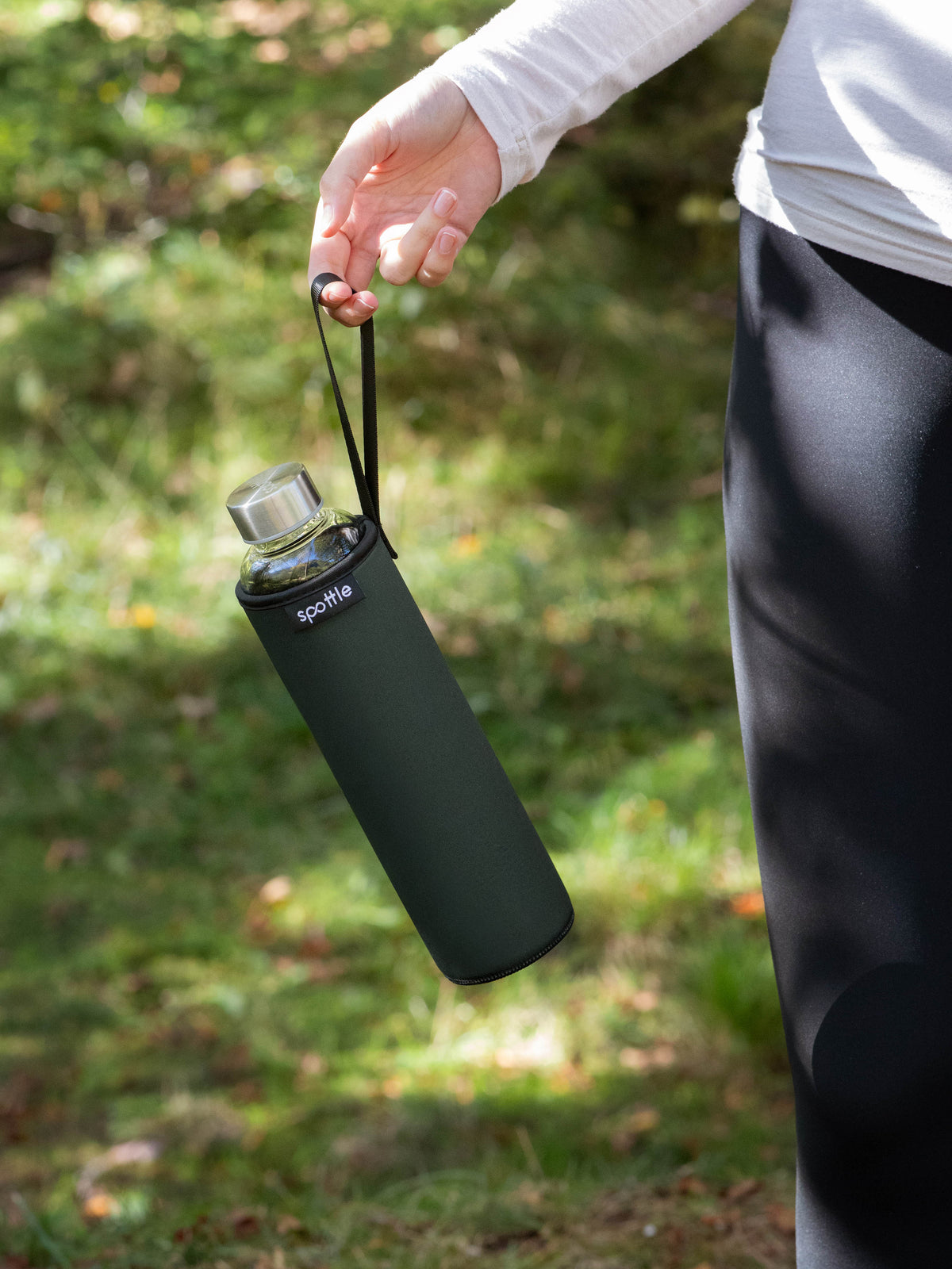 Trinkflasche Glas mit Neoprenhülle – 1 Liter