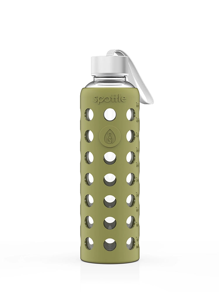 Trinkflasche Glas mit Silikonhülle – 500 ml