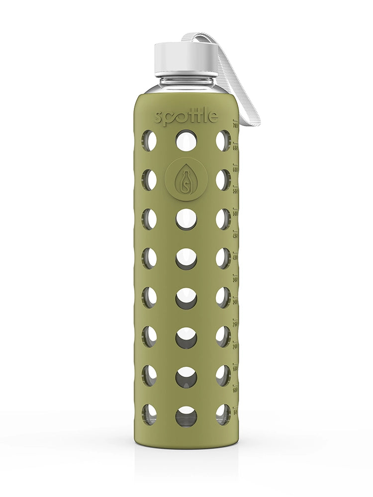 Trinkflasche Glas mit Silikonhülle – 750 ml