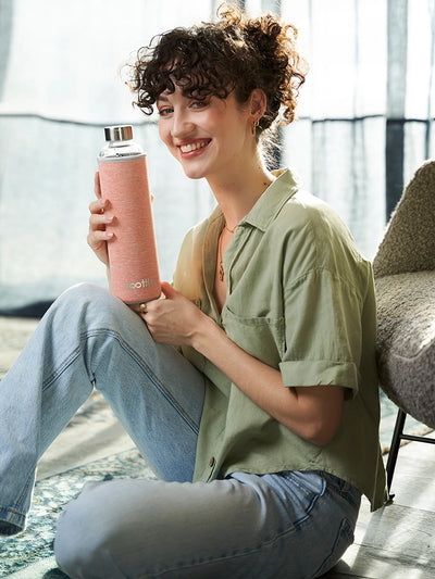 glas-trinkflasche-1l-neoprenhuelle-peach #color_peach