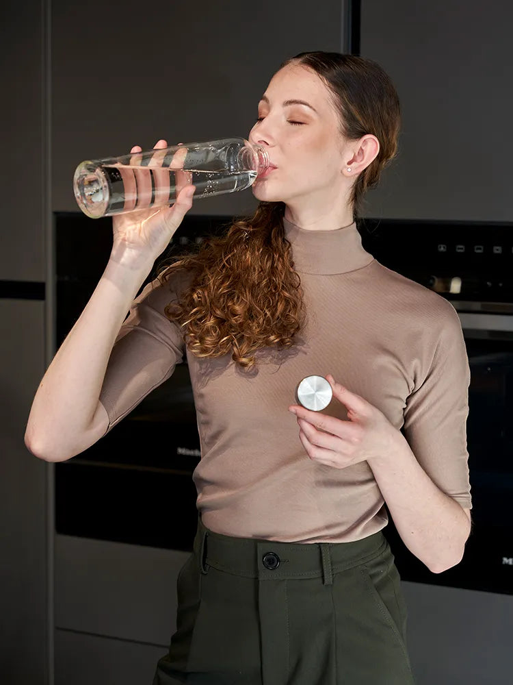 Trinkflasche aus Glas – 1 Liter