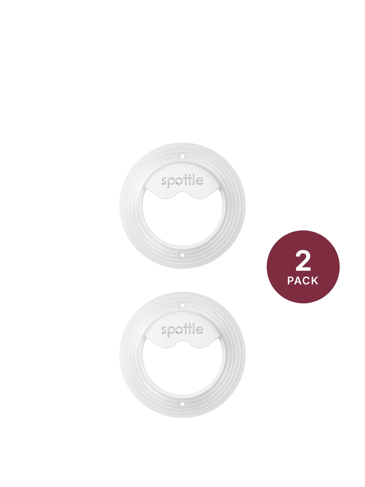 Two spottle silicone seal rings, top view