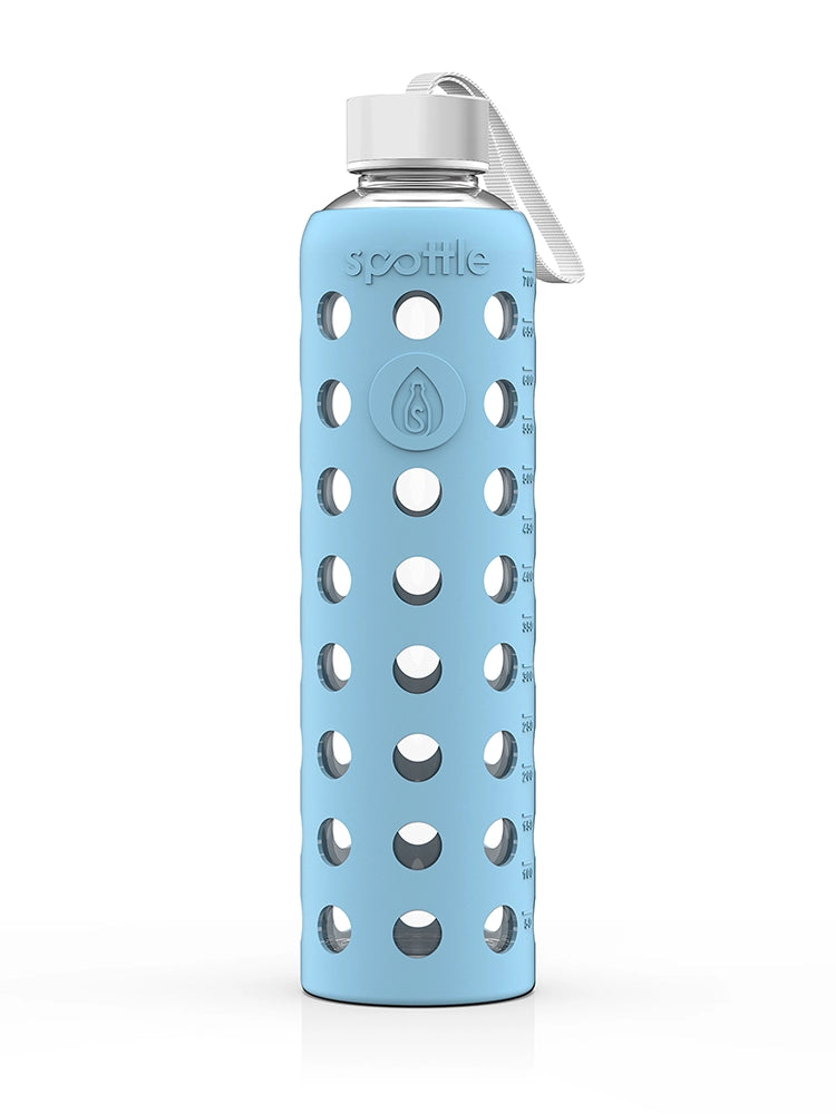 Trinkflasche Glas mit Silikonhülle – 750 ml