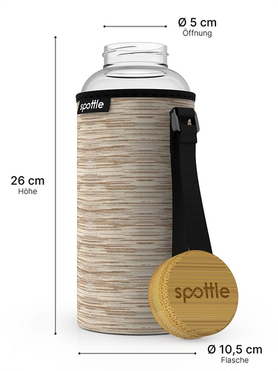 Trinkflasche aus Glas 1.5 Liter
