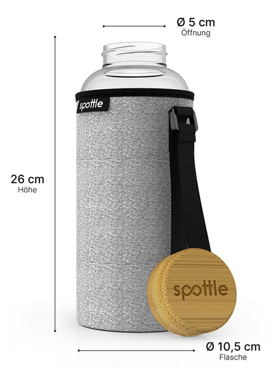 Trinkflasche aus Glas 1.5 Liter