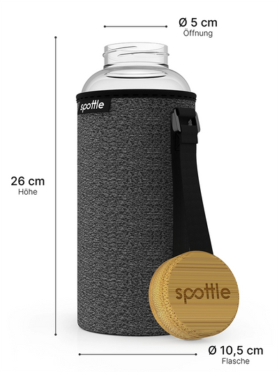 Trinkflasche aus Glas 1.5 Liter