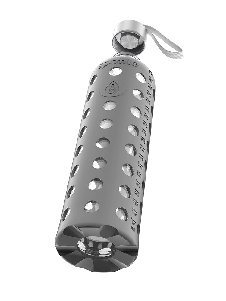 Trinkflasche Glas mit Silikonhülle – 1 Liter