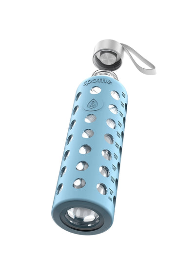 Glass water bottle with silicone sleeve – 500 ml