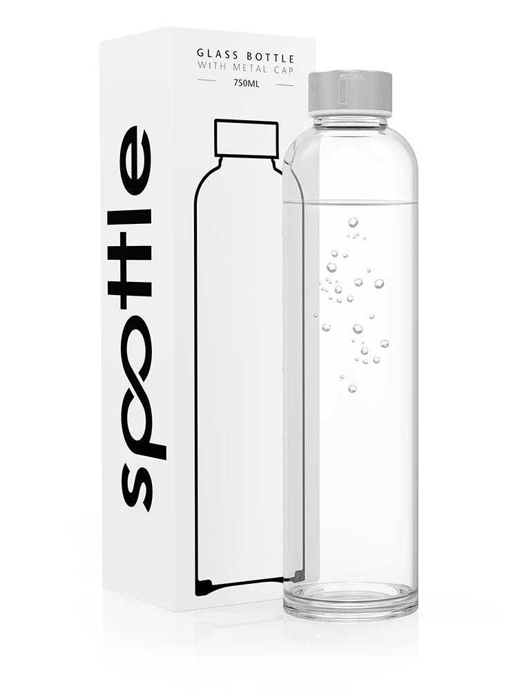 trinkflasche-glas-750ml Deckel aus Metal